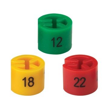 Colour-Coded Womenswear Circular Size Markers