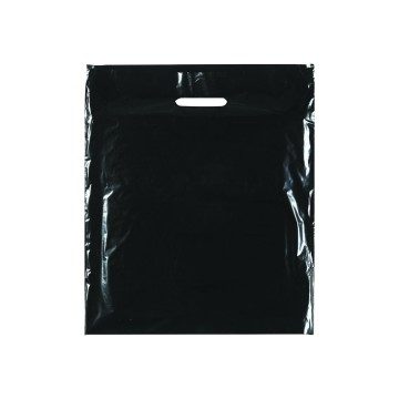Black Economy Gloss Plastic Carrier Bags