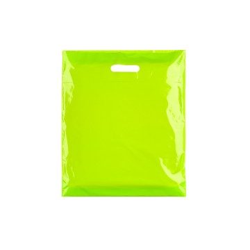 Lime Green Classic Gloss Plastic Carrier Bags