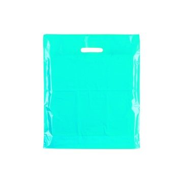 Sky Blue Classic Gloss Plastic Carrier Bags