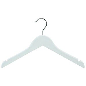 White Wood Childrens Clothes Hangers - Wishbone - 34cm