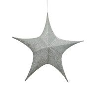 Hanging Glitter Star - Silver - 135cm