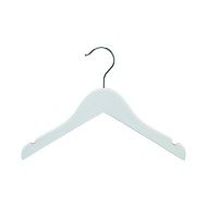 White Wood Childrens Clothes Hangers - Wishbone - 28cm